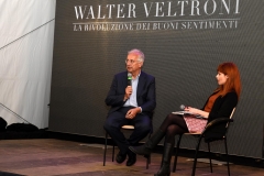 Walter Veltroni con Francesca Baraghini che ha moderato le due giornate